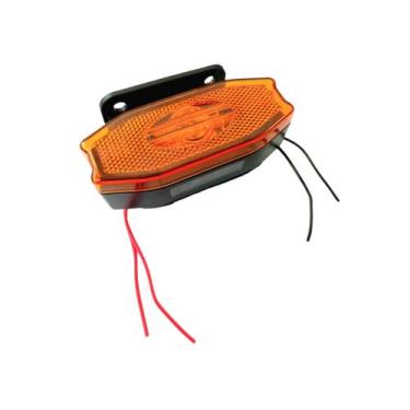 Imagem de 1 Sinaleira Lanterna Lateral Led Peixinho Caminhão Carreta Com Vigia L