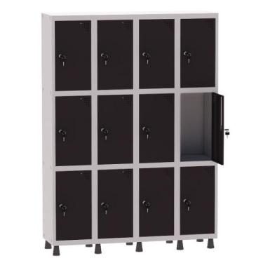 Imagem de Armário Guarda Volume Locker Roupeiro 4 Vãos 12 Portas Aço GRF504/12 C
