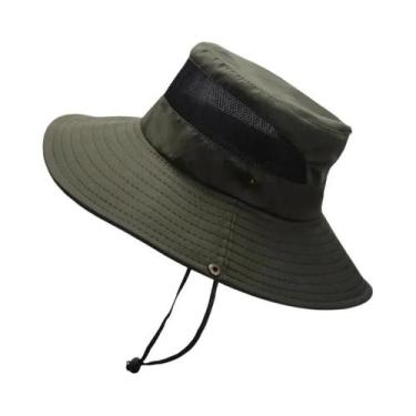 Imagem de Chapéu de Pescador Respirável de Poliéster - Proteção Solar para Monta
