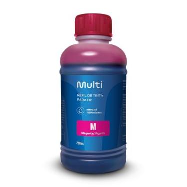 Imagem de Refil de Tinta para Cartucho Impressoras HP 250ml Magenta Multi - RF011 RF011