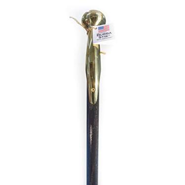 Imagem de bengala de caminhada – Bubba Stik Texas"Padrão" estilo bastão de caminhada com alça de bainha de latão. Feito no Texas pela Real Texans., Ebony, 36" Tall