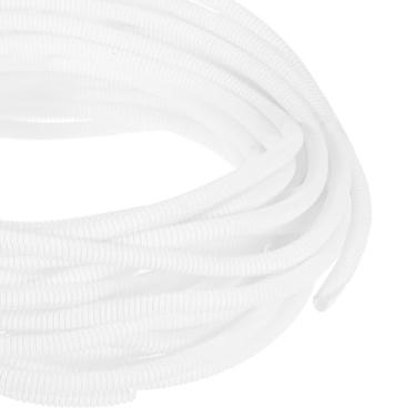 Imagem de DMiotech Tubo dividido de tear de arame de 15 m de 1/4 polegada, protetores de cabo de conduíte flexível para animais de estimação para escritório, casa, jardim, branco