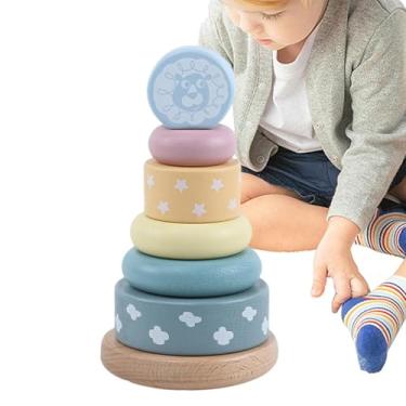 Imagem de Brinquedos de empilhamento de, brinquedos para bebês de anéis de empilhamento - Empilhar e girar brinquedos de para bebês,Brinquedo giratório para bebês, anéis de empilhamento para ação de graças, Na