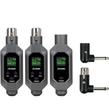 Imagem de Conversor de microfone sem fio Transmissor e receptor XLR Sistema sem fio para microfone dinâmico para microfone com fio（Transmissor X1 Receptor X2）Envio de São Paulo, Brasil Instrumentos musicais