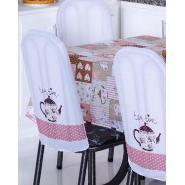Imagem de Capa Pra Cadeira Tubular Estampado Para Mesa 4 Lugares Malha Gel - Ame