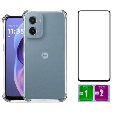 Imagem de Capa Proteção Anti Impacto Para Moto G05 + Pelicula Vidro 3d - Mustang