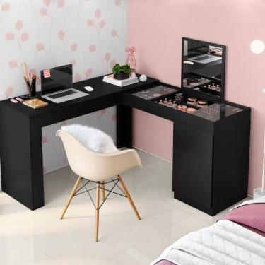 Imagem de Gabinete Toucador Caelum Preto Fosco