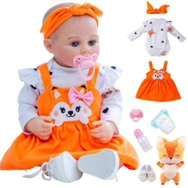 Imagem de Bebe Reborn Menina Raposinha Pode dar Banho NEW HAPPY - Geral