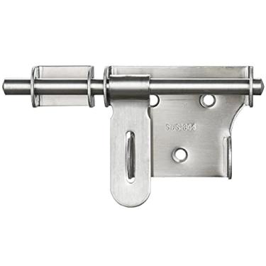 Imagem de JQK Flip Latch, (Extra Grosso 3 mm) Fecho de Porta Trava de Porta de Aço Inoxidável Resistente com Furo de Segurança, 2 Pacotes de Acabamento Escovado, DL130-PB, 1 Pack, 6-Inch
