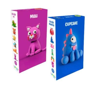 Imagem de Massa 4em1 Clay Air Modela Pula e Molda Personagens Pet e Monstro Cole