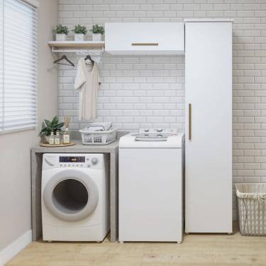 Imagem de Lavanderia Modulada 1 Armário Multiuso e Armário Aéreo Bauru