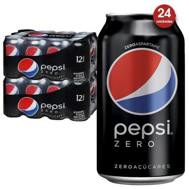 Imagem de Refrigerante pepsi Zero 350ml - Sem Calorias (24 Latas)