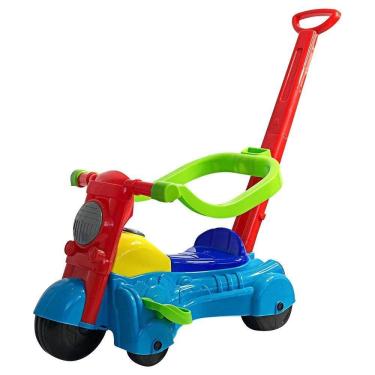 Imagem de Brinquedo Moto Andador Baby Infantil Com Haste Registro Inmetro
