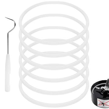 Imagem de Linkidea 6 peças de reposição para liquidificador, junta de silicone, tampa de ajuste exato e kits de ferramentas de troca, compatível com Magic Bullet MBR-1101 250W, acessórios para misturador