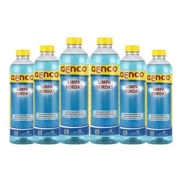 Imagem de 6 Limpa Bordas Para Piscinas Desengordurante Genco 1 Litro