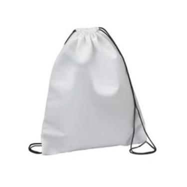 Imagem de 50 sacochila 30x40 branca para Sublimação 100% poliéster - MORGADO