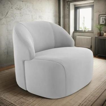 Imagem de Poltrona Organica Decorativa Eloa Veludo Prata - Londrilar - LM DECOR