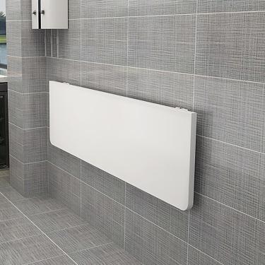 Imagem de Mesa Dobrável De Lavanderia, Mesa Dobrável Montada Na Parede, Mesa De Folha De Queda, Mesa Flutuante De Madeira, Estação De Trabalho De Computador Para, One Color, 60x40cm/23.6x15.7in