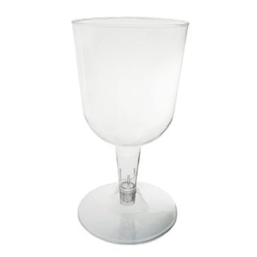 Imagem de Party Essentials N55021 Taça de vinho de plástico rígido de 2 peças, capacidade de 156 g, transparente (caixa com 500)