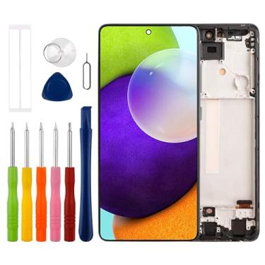 Imagem de [Suporta impressões digitais] [com moldura] Conjunto de digitalizador de tela OLED Duotipa para Galaxy A52 4G A525 SM-A525F SM-A525F/DS SM-A525M SM-A525M/DS Diaplay LCD com kit de ferramentas de