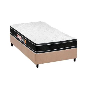 Imagem de Cama Box Solteiro: Colchão Espuma D33 Castor Black E White Double Face + Base Clean(88X188)