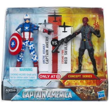 Imagem de Boneco do Capitão América e caveira vermelha exclusivo do Capitão América, pacote com 2 unidades da Hasbro
