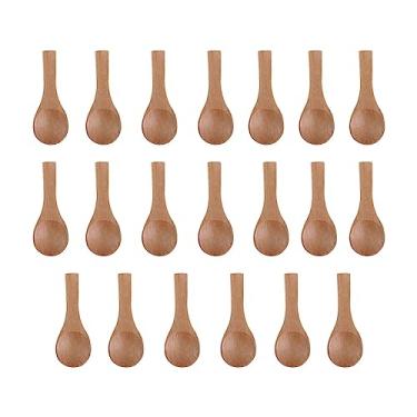 Imagem de Kopida 20 Peças Pequenas Colheres De Pau Mini Natureza Mel Colher Chá Condimentos Para Cozinha Cozinhar Tempero Café