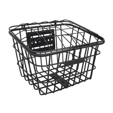 Imagem de UGPLM Cesta de bicicleta infantil, cesta de guidão, versátil, fácil de instalar, suporte de armazenamento para meninos e meninas, piqueniques, compras ao ar, com Tampa