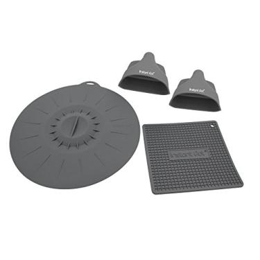 Imagem de Instant Pot Conjunto de acessórios oficiais para panela de pressão elétrica – Par de mini luvas, suporte resistente ao calor e tampa de vedação de sucção