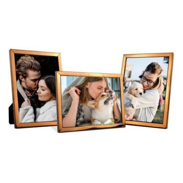 Imagem de Kit 3 Porta Retratos Foto 15x20 Metal - MultiArt