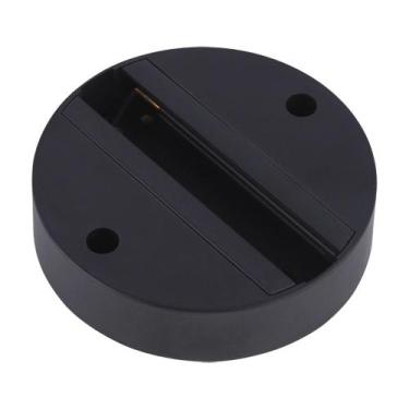 Imagem de Base Sobrepor Para Spot Trilho Preto 8,5cm Embu Led