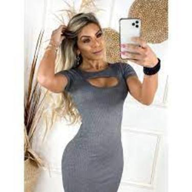 Imagem de vestido feminino midi manga curta detalhe gota moda - filo modas, Bord