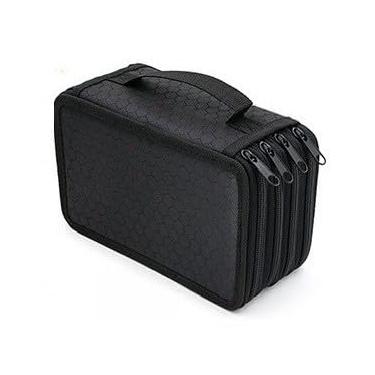 Imagem de Caixa de LáPis, Caixa de Caneta de Grande Capacidade com Quatro PartiçõEs(preto)