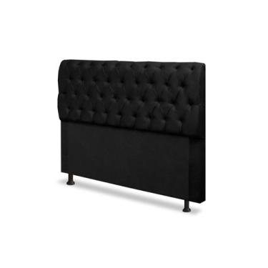Imagem de CABECEIRA ESTOFADA CAPITONE QUEEN PARIS PRETO 160x130 CM - Art