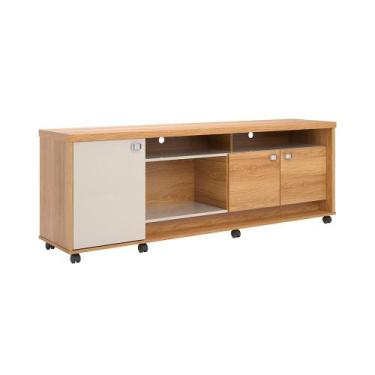 Imagem de Bancada com 3 Portas Pádua Freijó Off White - CASA H