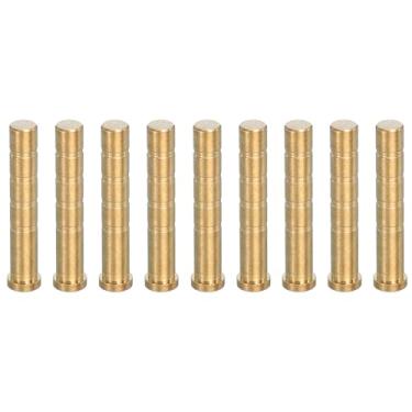 Imagem de PATIKIL Inserção de latão de flecha de tiro com arco de 100 grãos, 9 pacotes de parafuso de inserção de seta de cobre para flechas de carbono de 0,244/6,2 mm
