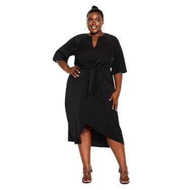 Imagem de City Chic Gravata elegante feminina plus size, Preto, 54