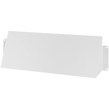 Imagem de Tampa de ventilação de aço galvanizado branco de 25,4 cm x 7,6 cm - Defletor de chuva de exaustão/entrada de duto - Proteção à prova de intempéries para sistemas de ventilação aberta - Exaustor de