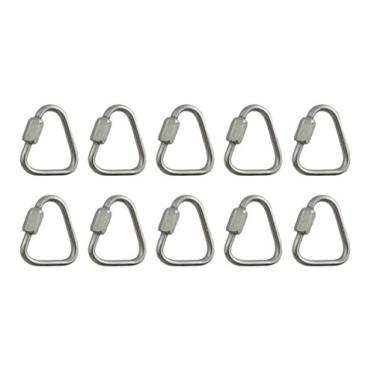 Imagem de 10 peças de aço inoxidável 316 Delta Quick Link 3/16" (5 mm) triângulo de grau marítimo