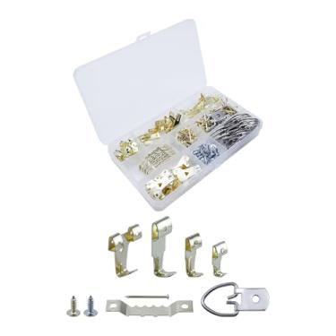Imagem de Savagrow 224 cabides de fotos, ferragens para pendurar fotos, 4,5 kg, 9 kg, 13,6 kg, 18 kg, 34 kg, ganchos e pregos, kit de pendurar resistente para drywall, madeira e imagem, espelho para escritório