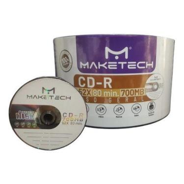 Imagem de 50 Midia Virgem Cd Maketech Psone Ps1 Musica Mp3
