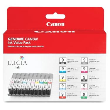 Imagem de Canon PGI-9 Pacote com dez cores genuínas, compatível com impressoras Pro9500 e Pro9500 Mark II