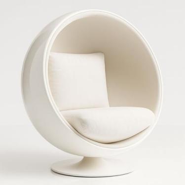 Imagem de Poltrona Ball chair Branca - Linn Design Decor