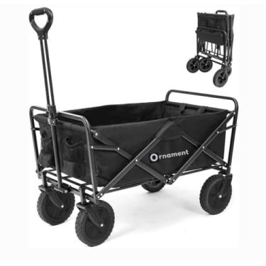 Imagem de Carrinho de Carga Dobrável Multiuso Camping Feira Praia Pet 100KG Ornament WAGON