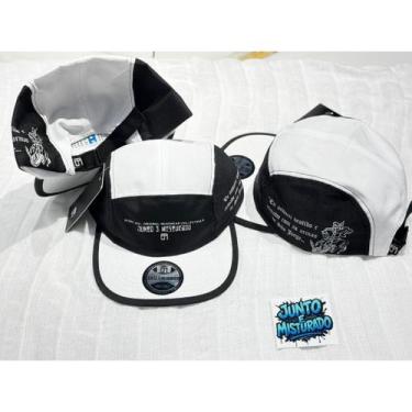 Imagem de boné chapéu five painel snapback aba reta JM junto e misturado ajustav