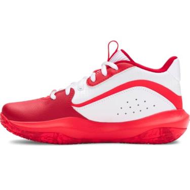 Imagem de Under Armour Tênis unissex infantil School Lockdown 7, (104) Branco/Vermelho/Vermelho Racer, 17