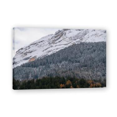 Imagem de Serenidade de casa de campo de fronteira branco-verde – Arte de parede vida no campo, impressão em tela aconchegante e gratuita para casa 20 x 30 cm emoldurada