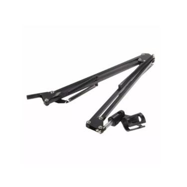 Imagem de Pedestal Suporte Mesa Articulado Microfone Estúdio Rádio Hom