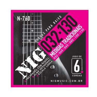 Imagem de Encordoamento P/ Baixo 6 Cordas Nig N-760 32/130 - Ec0172