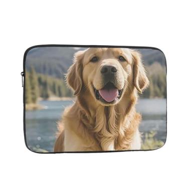 Imagem de Capa para laptop de cachorro fofo de 17 polegadas, à prova de choque, capa protetora para computador, resistente à água, bolsa de transporte, capa para tablet, mala, bolsas, presentes para homens e